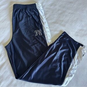 Starter Tearaway Pants Mens 2XL Navy Blue White 71 Side Snap Track Athletic VTG